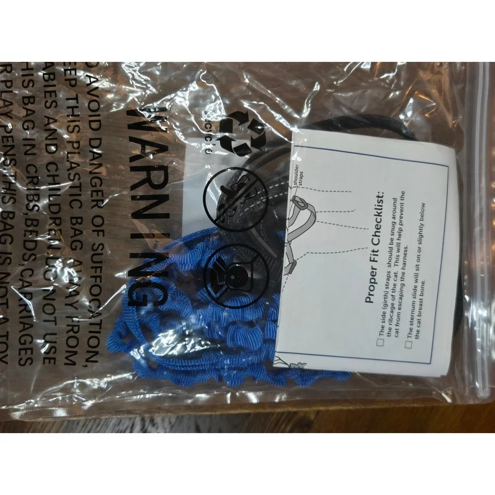 PetSafe Come With Me Kitty Harness and Bungee Leash Royal Blue Royal Black XS
